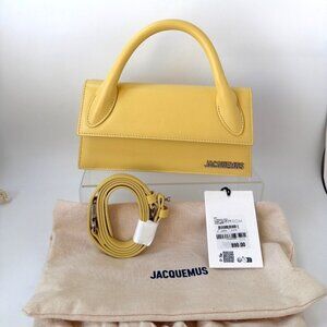 JACQUEMUS La Montagne Le Chiquito Long Bag Yellow Leather Bag